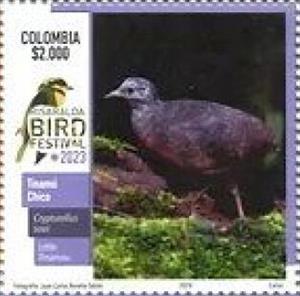 Stamp, Little Tinamou (Crypturellus soui), Colombia,  , Animals (Fauna), Birds