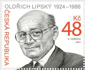 Stamp, Oldřich Lipský, Czech Republic,  , Actors, Famous People, Men, Theatre