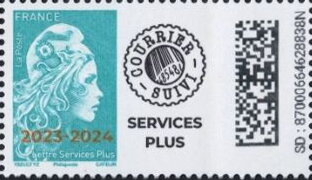 Stamp, Marianne L'Engagée Overprinted 2023-2024, France,  , Symbols, Women
