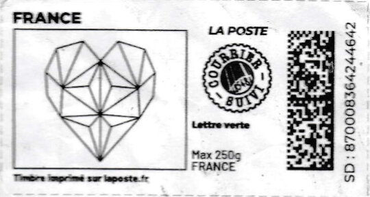 Heart. redesign without Laposte logo courrier suivi
