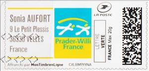 Stamp, Sonia Aufort Prader-Willi France, France,  , Charity, Healthcare