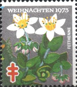 Stamp, Christmas 1973 - Fetthenne, Germany, Federal Republic,  