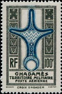 Stamp, Agades cross, Ghadames,  , Crosses