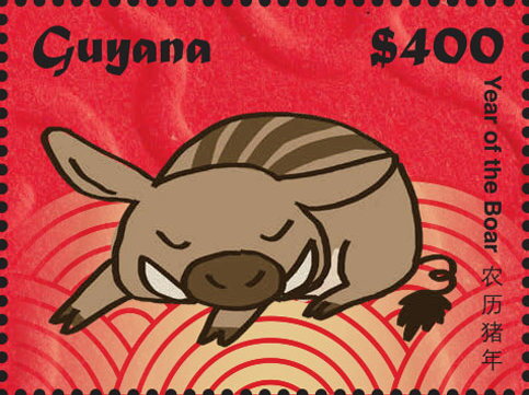 Brown Pig Lying Down
