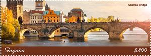 Stamp, Charles Bridge, Guyana,  , Bridges, Philatelic Exhibitions