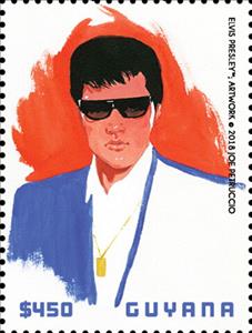 Stamp, Elvis Presley (1935-1977), Guyana,  , Elvis Presley, Singers