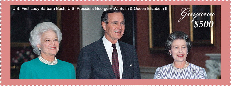 Mrs. Bush, President George Bush, and Queen Elizabeth II