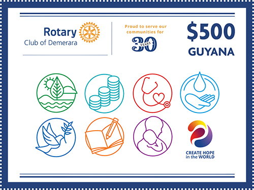 Rotary Club of Demerara, 30 Years
