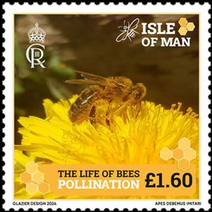 Stamp, Pollination, Isle of Man,  , Animals (Fauna), Bees, Insects