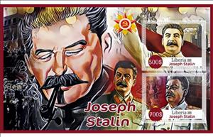 Mini Sheet, Great People Joseph Stalin, Liberia,  , Famous People, Heads of State