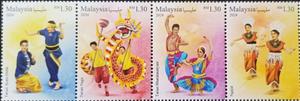 Se-tenant, Traditional Dance of Malaysia, Malaysia,  , Dance