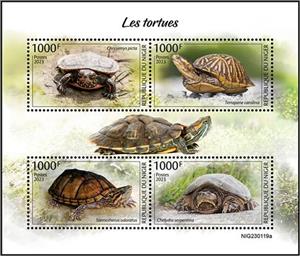 Mini Sheet, Turtles, Niger,  , Animals (Fauna), Reptiles, Turtles