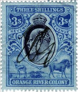 Stamp, King Edward VII, Orange Free State,  , Animals (Fauna), Antelopes, Buffaloes, Crowns and Coronets, Heads of State, Kings, Men, Royalty