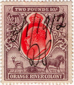 Stamp, King Edward VII, Orange Free State,  , Animals (Fauna), Antelopes, Buffaloes, Crowns and Coronets, Heads of State, Kings, Men, Royalty