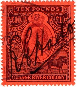 Stamp, King Edward VII, Orange Free State,  , Animals (Fauna), Antelopes, Buffaloes, Crowns and Coronets, Heads of State, Kings, Men, Royalty