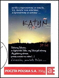 Stamp, If I forget about them, you, God in heaven, forget about me., Poland,  