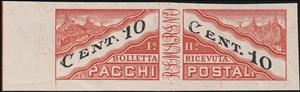 Stamp, Parcel post, San Marino,  , Letters (Alphabet), Numbers