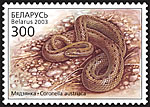 Stamp Reptiles of Belarus - Smooth snake