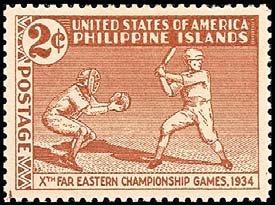 Stamp, Baseball players, Philippines,  , Sport, Baseball