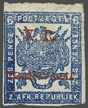Coat of Arms in Square Overprinted V.R. Transvaal