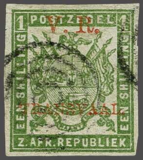 Coat of Arms in Square Overprinted V.R. Transvaal