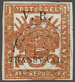Coat of Arms in Square Overprinted V.R. TRANSVAAL