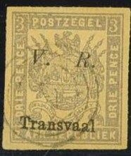 Coat of Arms in Square Overprinted V.R. TRANSVAAL