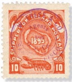 Stamp, Clipperton Atoll, Red-Footed Boobies, Lobster, United States of America,  , Birds, Crustaceans, Maps