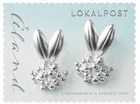 Pair of silver earrings by Annika Åkerfelt