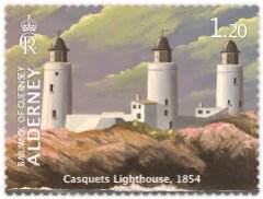 Stamp, Casquets Lighthouse, 1854, Alderney,  , Lighthouses