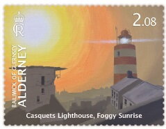 Casquets Lighthouse, Foggy Sunrise