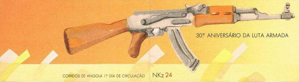 Booklet, 10th Anniversary of Armed Struggle, Angola,  , Anniversaries and Jubilees, Uniforms, Weapons