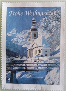 Stamp, Frohe Weihnachten, Austria,  , Christmas, Churches - Cathedrals - Basilicas - Chapels, Winter