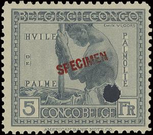 Stamp, Palm-oil production - indigenous crafts/skills, Belgian Congo,  , Crafts, Men