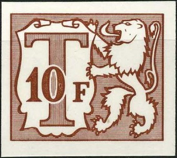Heraldic Lion with Small Numeral