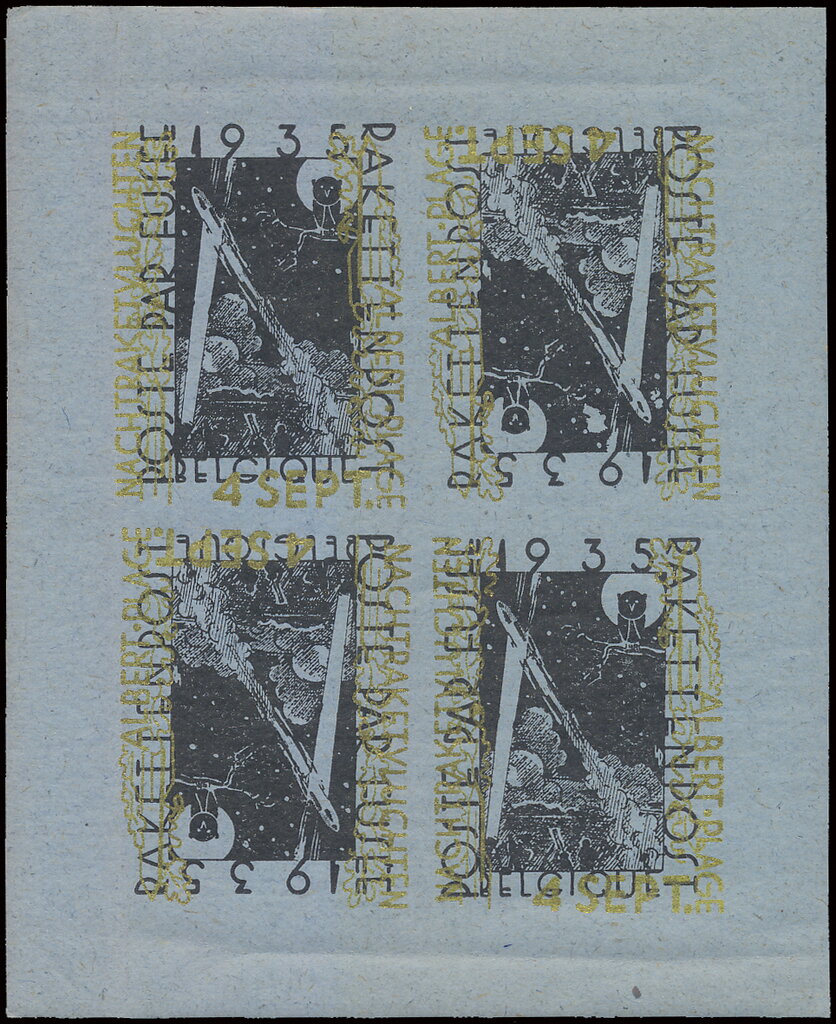 Launching of the Rocket Plane by Night - Souvenir Sheet