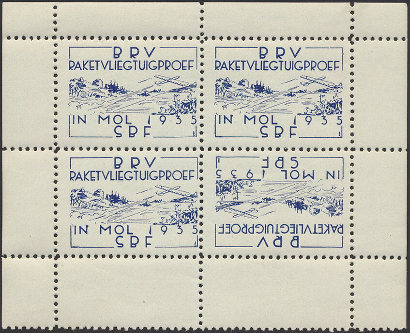 Launching of the Rocket Plane in Mol - Souvenir Sheet