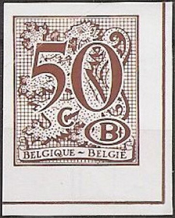 Number on Heraldic Lion and pennant with "B" in oval