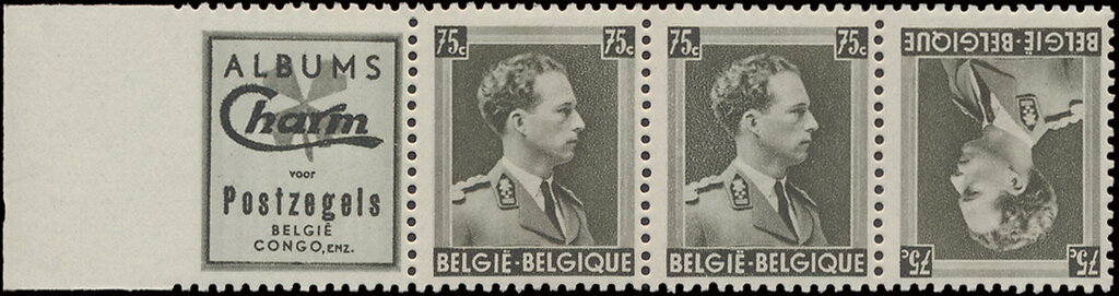 PUB Charm Postzegels + King Leopold III 75ct