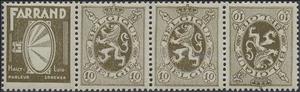 Tete-Beche, PUB Farrand + Heraldic Lion 10ct, Belgium,  , Coats of Arms, Heraldic Animals, Лев