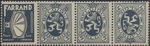 Tete-Beche, PUB Farrand + Heraldic Lion 5ct, Belgium,  , Coats of Arms, Heraldic Animals, Лев