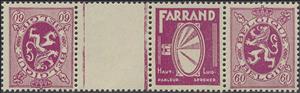 Tete-Beche, PUB Farrand + Heraldic Lion 60ct, Belgium,  , Coats of Arms, Heraldic Animals, Лев