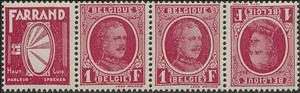 Tete-Beche, PUB Farrand + Houyoux 1F, Belgium,  , Famous People, Heads of State, Kings, Men, Royalty
