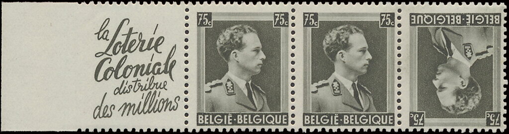 PUB Loterie Coloniale + King Leopold III 75ct