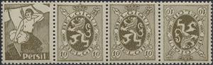 Tete-Beche, PUB Persil + Heraldic Lion 10ct, Belgium,  , Coats of Arms, Heraldic Animals, Лев