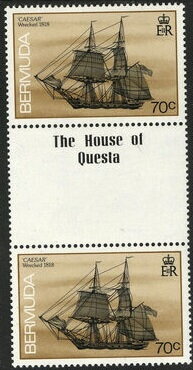 Gutter Pairs, Caesar, 1818, Bermuda,  , Ships, Shipwrecks