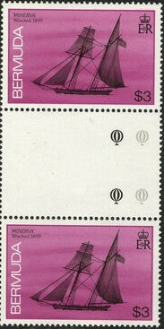 Gutter Pairs, Minerva, 1849, Bermuda,  , Ships, Shipwrecks