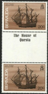 Gutter Pairs, San Pedro, 1594, Bermuda,  , Ships, Shipwrecks