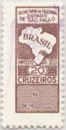 Stamp, Secretaria da Fazenda, Estado de Sao Paulo, Brazil,  , Maps