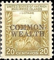 Juan de la Cruz with overprint "Commonwealth"